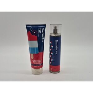 Bath & Body Works Firecracker Pop Body Cream 8 Oz & Fragrance Mist 8 Oz - Fresh